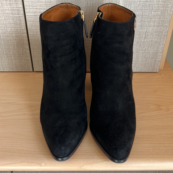 Chloe black suede ankle boots heels size 7.5 - Picture 2 of 6